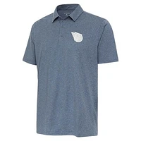 Men's Antigua  Heather Navy Cleveland Guardians Par 3 Polo