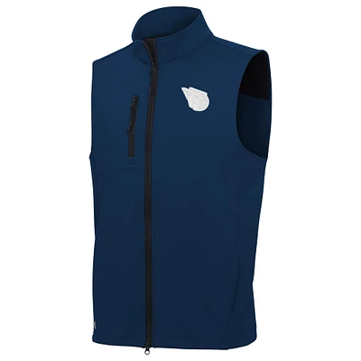 Men's Antigua  Navy Cleveland Guardians Demand Full-Zip Vest