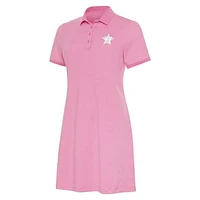Women's Antigua  Pink Houston Astros Play Through Polo Dress