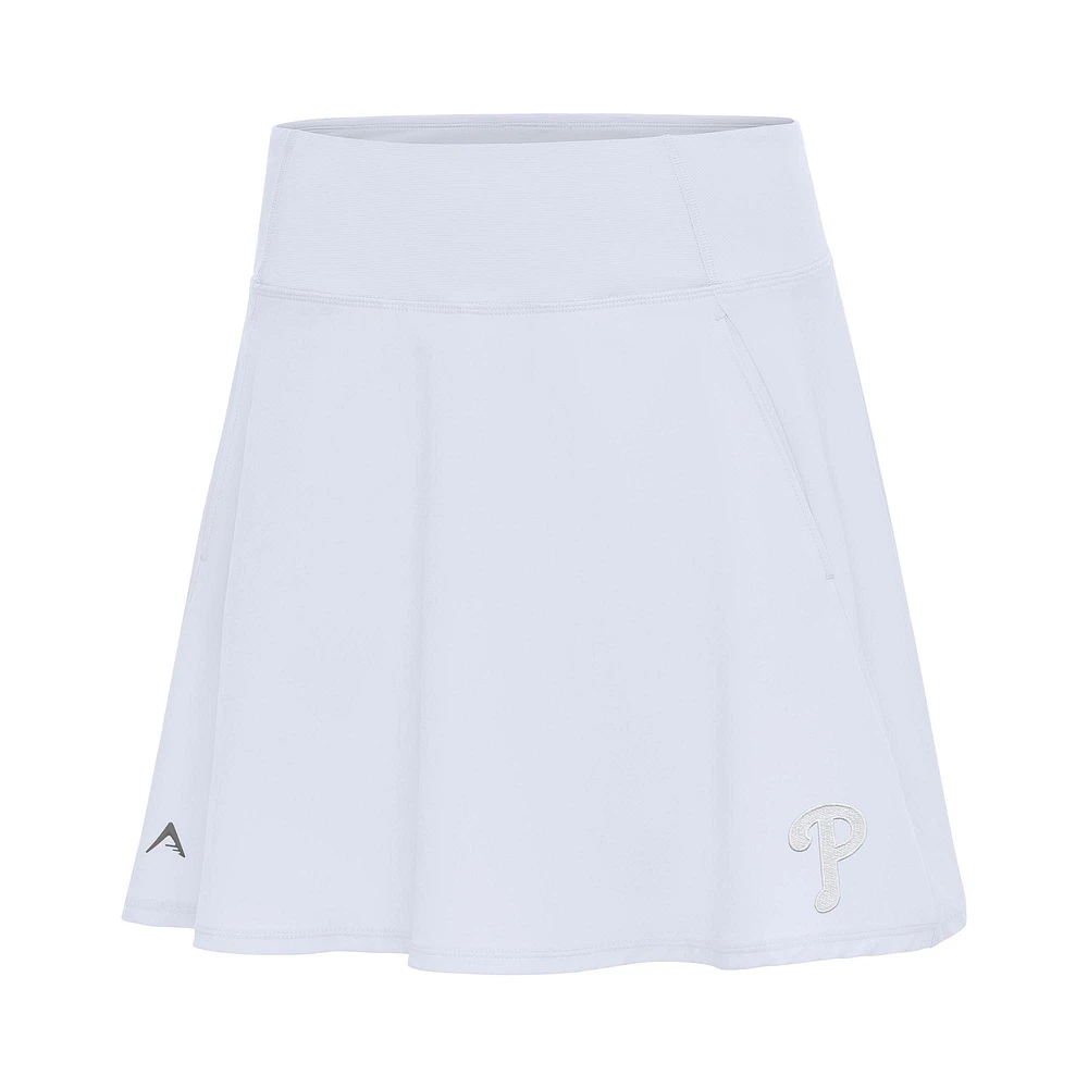 Women's Antigua White Philadelphia Phillies Chip Skort