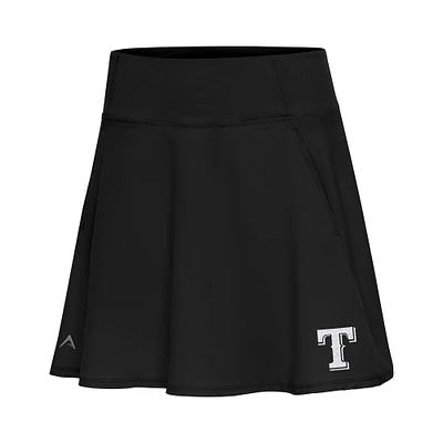 Women's Antigua  Black Texas Rangers Chip Skort