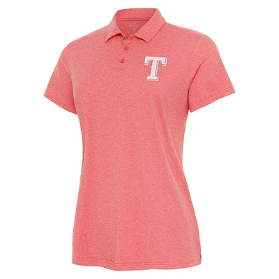 Women's Antigua  Coral Texas Rangers Matter Polo