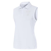 Women's Antigua  White Texas Rangers Recap Sleeveless Polo