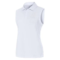Women's Antigua  White New York Yankees Recap Sleeveless Polo