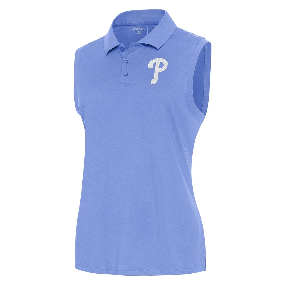Women's Antigua Lavender Philadelphia Phillies Recap Sleeveless Polo