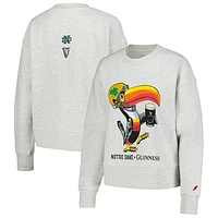 Women's League Collegiate Wear x Guinness Gray Notre Dame Fighting Irish Toucan Boxy Pullover Sweatshirt