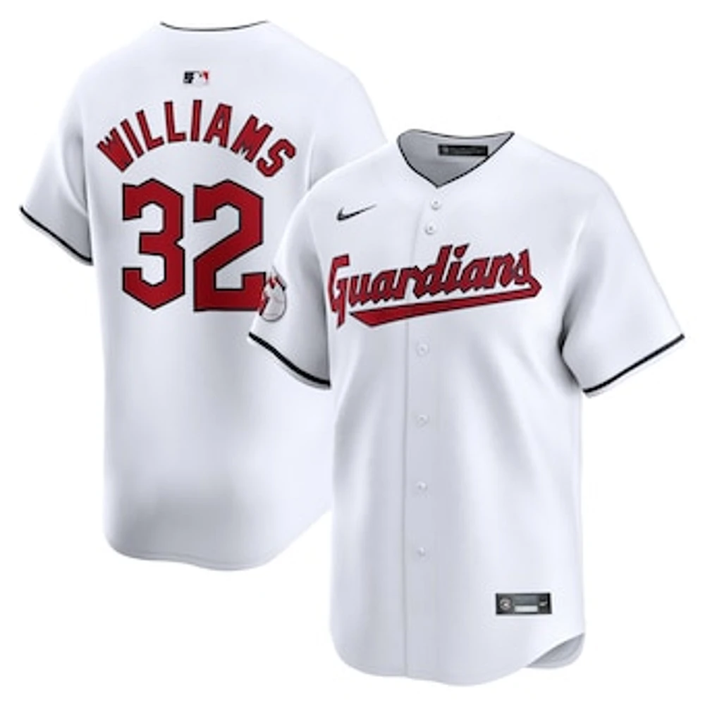 Men's Nike Gavin Williams White Cleveland Guardians Home Limited Player Jersey