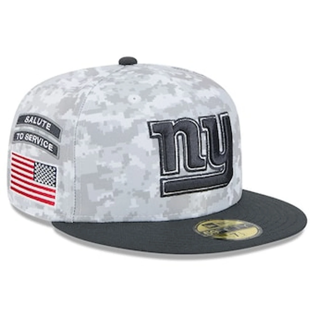 Men's New Era Arctic Camo/Graphite New York Giants 2024 Salute To Service 59FIFTY Fitted Hat