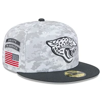 Men's New Era Arctic Camo/Graphite Jacksonville Jaguars 2024 Salute To Service 59FIFTY Fitted Hat