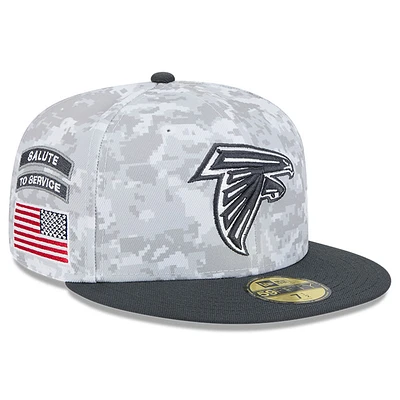 Men's New Era Arctic Camo/Graphite Atlanta Falcons 2024 Salute To Service 59FIFTY Fitted Hat