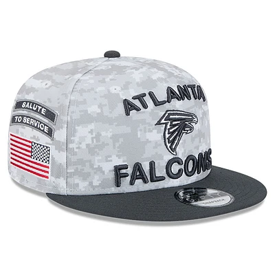 Men's New Era  White/Graphite Atlanta Falcons 2024 Salute To Service 9FIFTY Snapback Hat