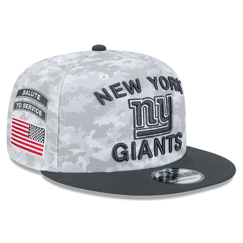 Men's New Era  White/Graphite New York Giants 2024 Salute To Service 9FIFTY Snapback Hat