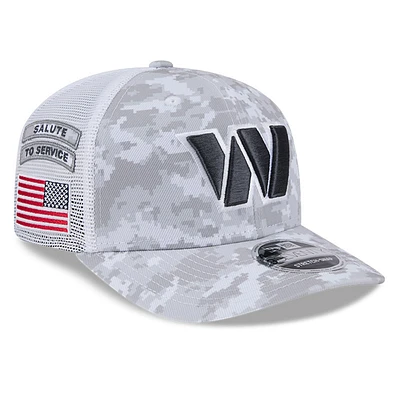 Men's New Era  White Washington Commanders 2024 Salute To Service Digital Camo 9SEVENTY Stretch-Snap Hat