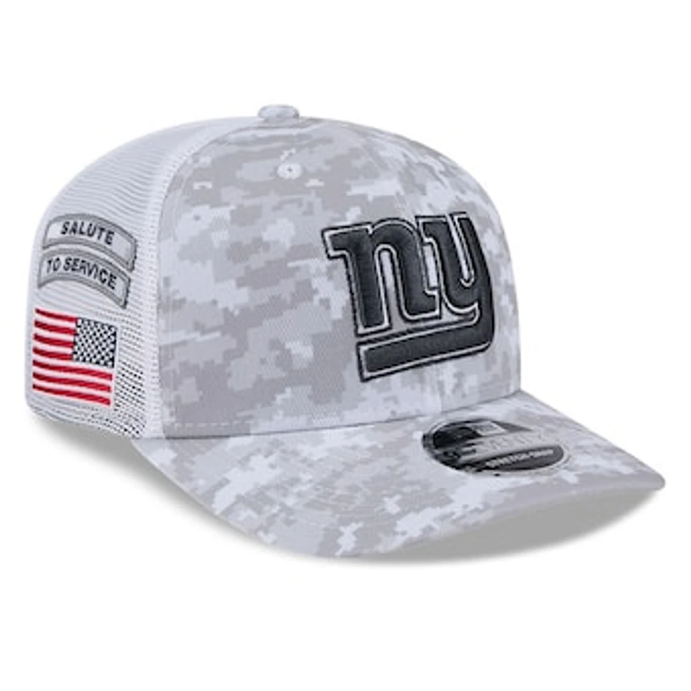 Men's New Era  White New York Giants 2024 Salute To Service Digital Camo 9SEVENTY Stretch-Snap Hat