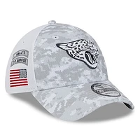 Men's New Era  White Jacksonville Jaguars 2024 Salute To Service Digital Camo 39THIRTY Flex Hat