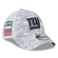 Men's New Era  White York Giants 2024 Salute To Service Digital Camo 39THIRTY Flex Hat