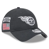 Men's New Era  Graphite Tennessee Titans 2024 Salute To Service 9TWENTY Adjustable Hat