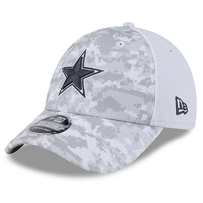 Youth New Era White Dallas Cowboys 2024 Salute To Service 9FORTY Adjustable Hat