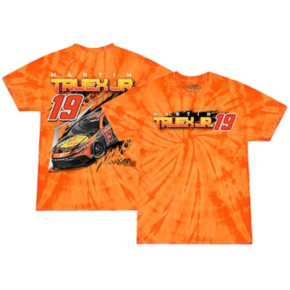 Men's Joe Gibbs Racing Team Collection  Orange Martin Truex Jr Bass Pro Shops Car Tie-Dye T-Shirt