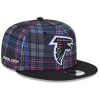 Men's New Era Black Atlanta Falcons 2024 NFL Crucial Catch Plaid 9FIFTY Snapback Hat