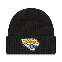 Men's New Era Black Jacksonville Jaguars 2024 NFL Crucial Catch Cuffed Knit Hat