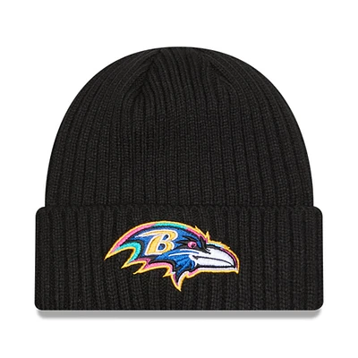 Men's New Era Black Baltimore Ravens 2024 NFL Crucial Catch Cuffed Knit Hat