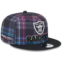 Youth New Era Black Las Vegas Raiders 2024 NFL Crucial Catch 9FIFTY Snapback Hat