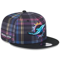 Youth New Era Black Miami Dolphins 2024 NFL Crucial Catch 9FIFTY Snapback Hat