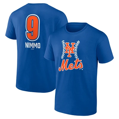 Men's Brandon Nimmo Royal New York Mets Fastball Player Name & Number T-Shirt