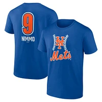 Men's Brandon Nimmo Royal New York Mets Fastball Player Name & Number T-Shirt