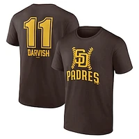 Men's Yu Darvish Brown San Diego Padres Fastball Player Name & Number T-Shirt