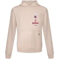 Men's Levelwear Cream Los Angeles Angels Base Line Pullover Hoodie