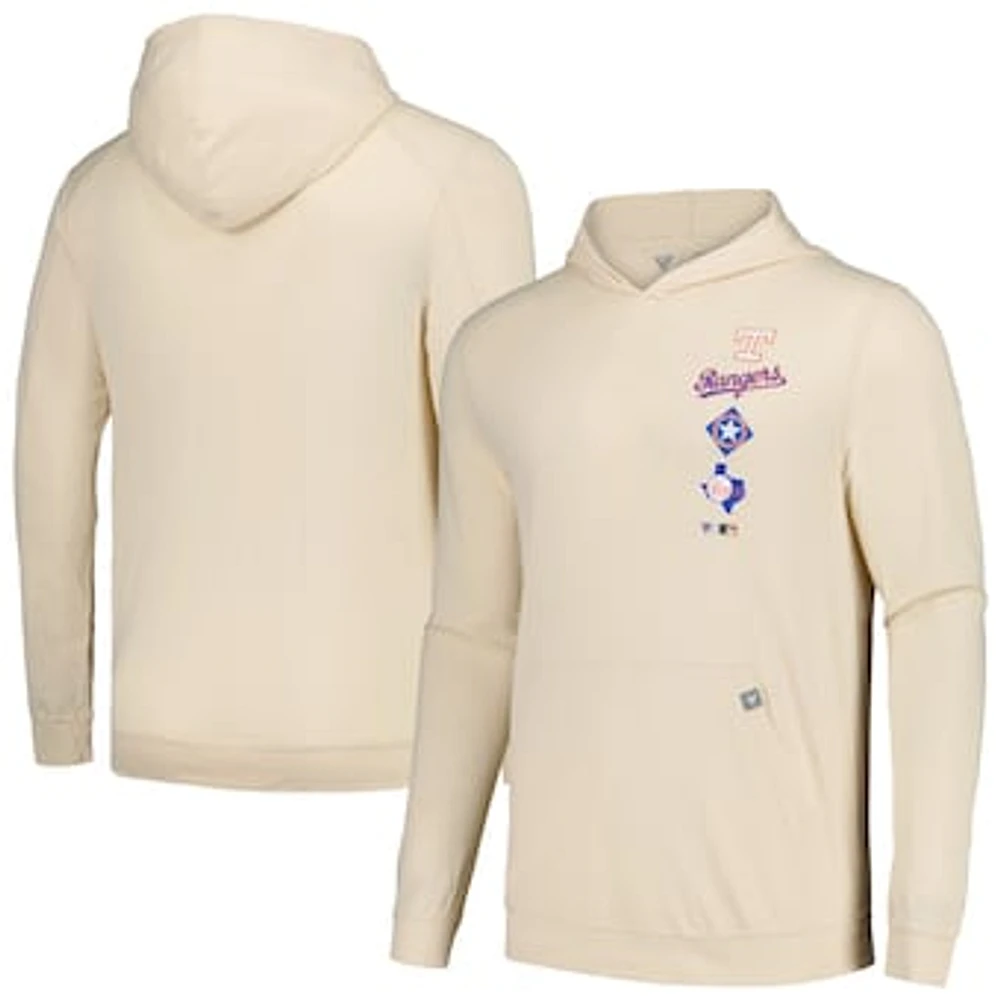 Men's Levelwear Cream Texas Rangers Base Line Pullover Hoodie