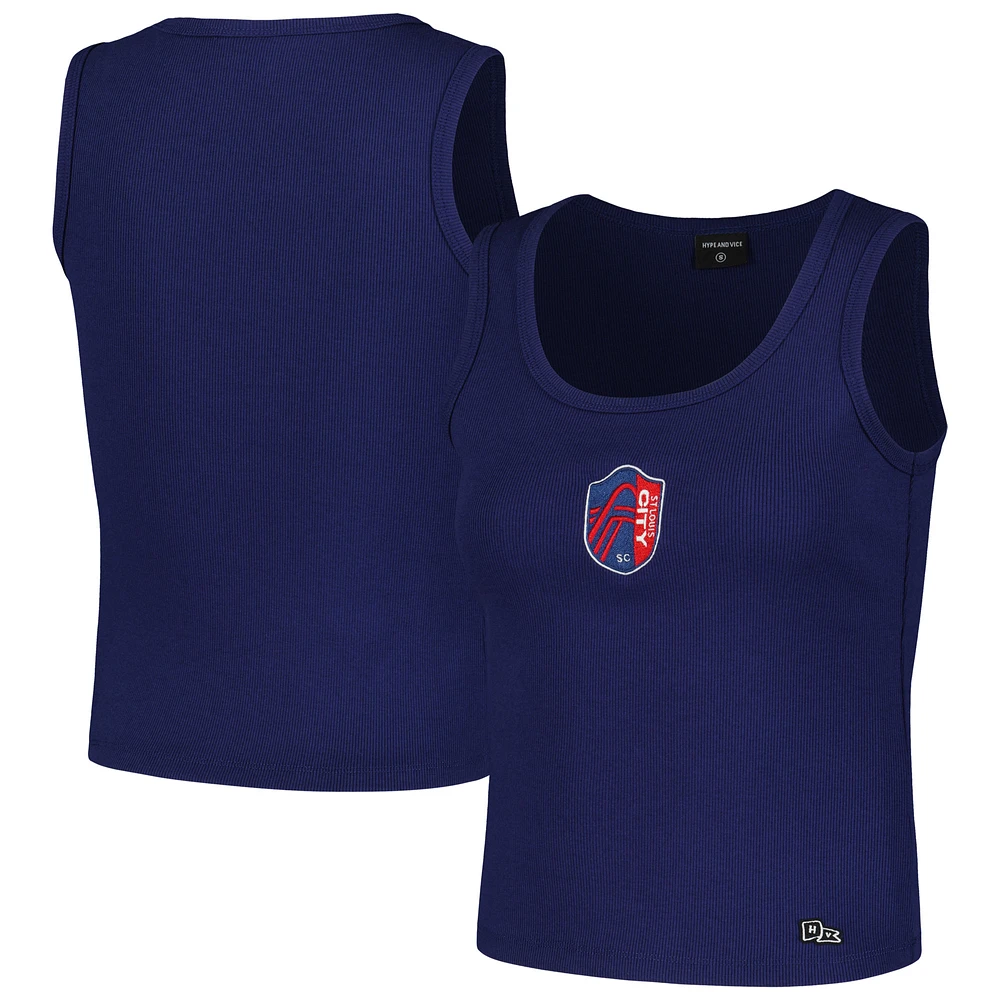 Women's Hype and Vice Navy St. Louis City SC Scoop Neck MVP Tank Top