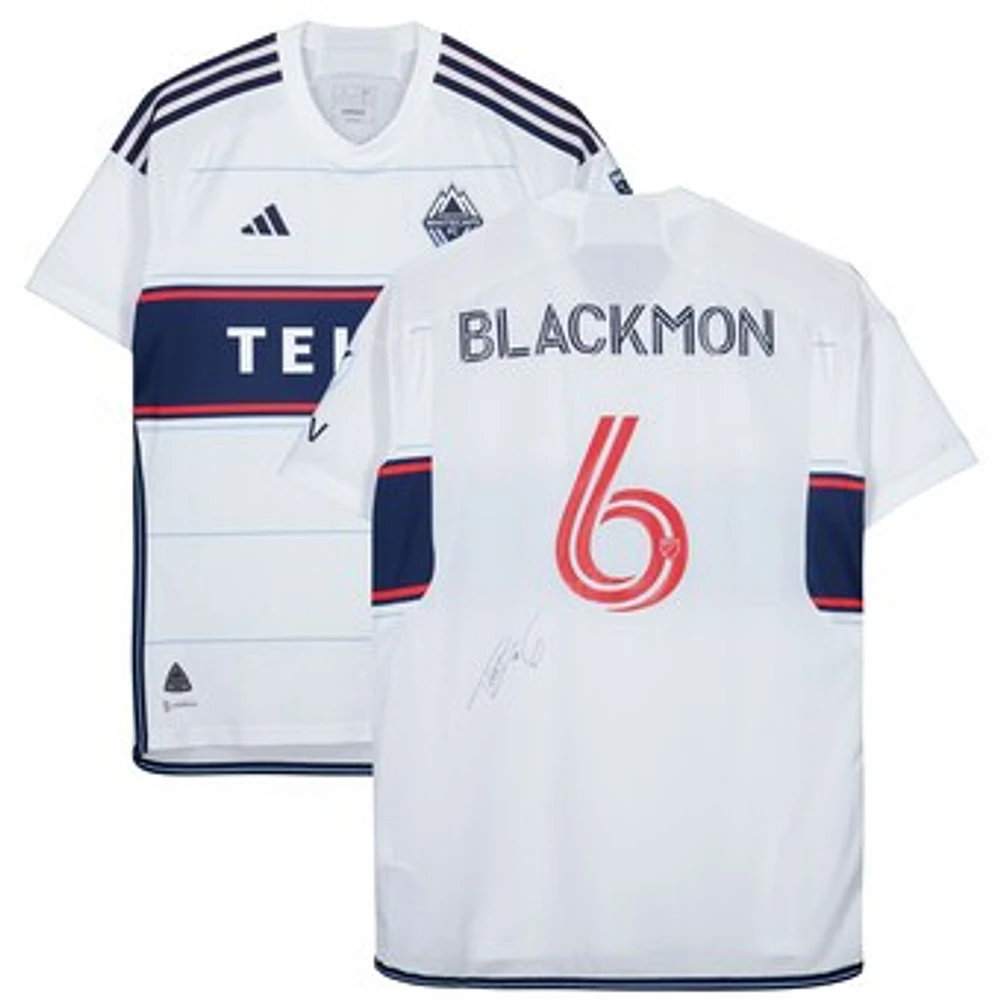 Tristan Blackmon Vancouver Whitecaps FC Autographed Match-Used #6 White Jersey from the 2023 MLS Season