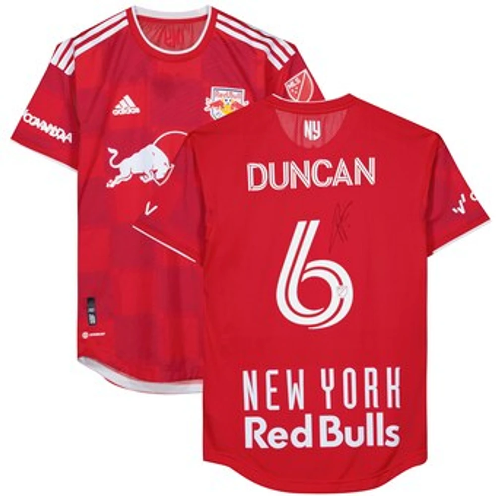 Kyle Duncan New York Red Bulls Autographed Fanatics Authentic Match-Used #6 Red Jersey from the 2023 MLS Season