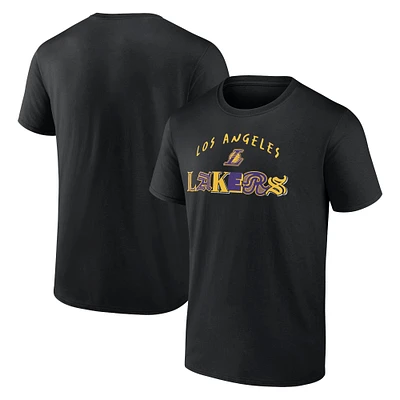 Men's  Black Los Angeles Lakers Graffiti Arch T-Shirt