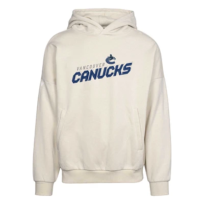 Men's Levelwear Khaki Vancouver Canucks Contact Premier Pullover Hoodie