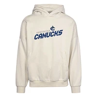 Men's Levelwear Khaki Vancouver Canucks Contact Premier Pullover Hoodie