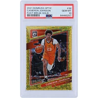 Cameron Johnson Phoenix Suns 2021-22 Panini Donruss Optic Fast Break Gold #34 #3/10 PSA Authenticated 10 Card