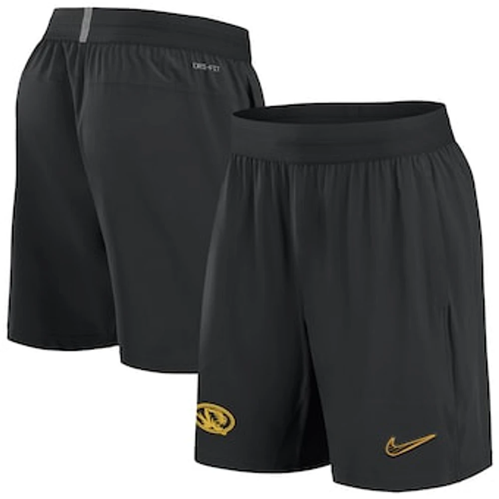 Men's Nike Black Missouri Tigers 2024/25 Sideline Performance Woven Shorts