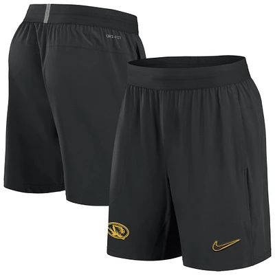 Men's Nike Black Missouri Tigers 2024/25 Sideline Performance Woven Shorts