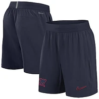 Men's Nike Navy Ole Miss Rebels 2024/25 Sideline Performance Woven Shorts