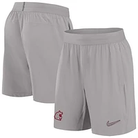 Men's Nike Gray Washington State Cougars 2024/25 Sideline Performance Woven Shorts