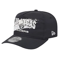 Men's New Era Black Las Vegas Raiders Throwback Brush Golfer Snapback Hat