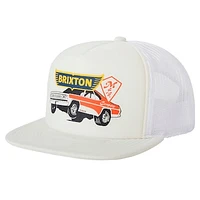 Men's Cream Brixton Barona Netplus Trucker Snapback Hat