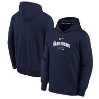 Youth Nike Navy Seattle Mariners Authentic Collection Performance Pullover Hoodie