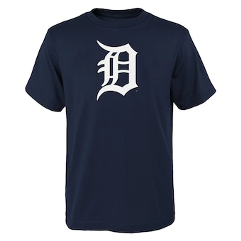 Youth Navy Detroit Tigers Primary Logo T-Shirt