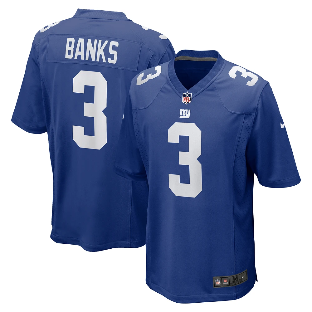 Men's Nike Deonte Banks  Royal New York Giants Game Jersey