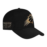 Men's Pro Standard  Black Phoenix Suns  Metallic Logo Pinch Front Adjustable Hat